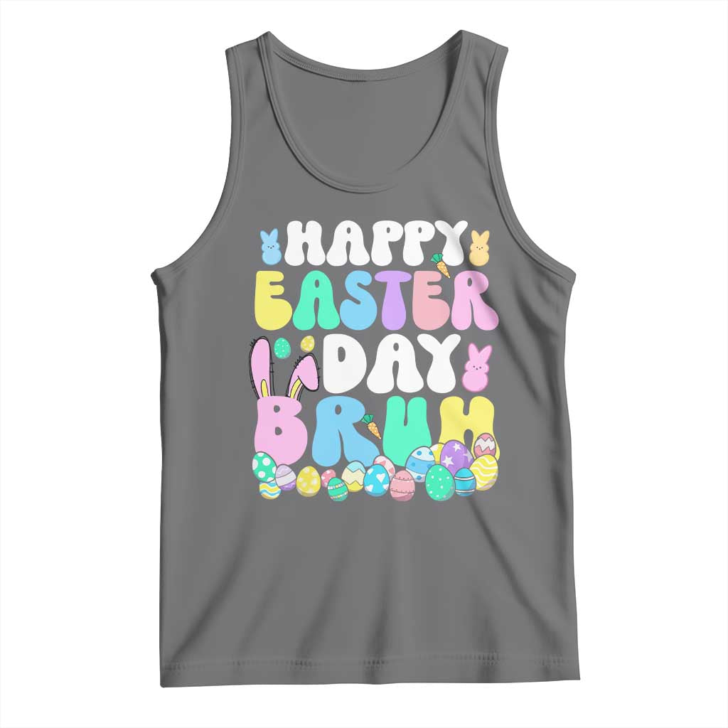 Bruh Easter Tank Top Teens Boys Kids Cute Bunny Eggs - Wonder Print Shop