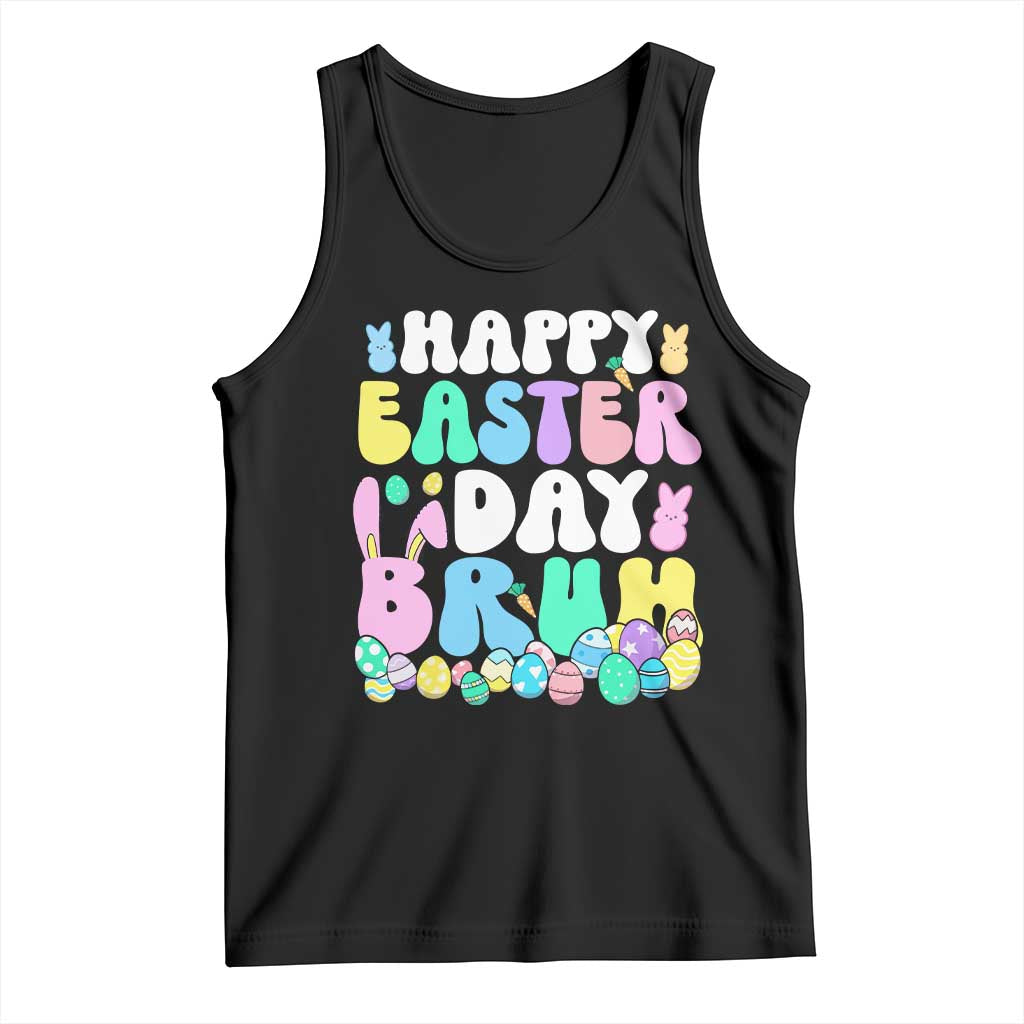 Bruh Easter Tank Top Teens Boys Kids Cute Bunny Eggs - Wonder Print Shop