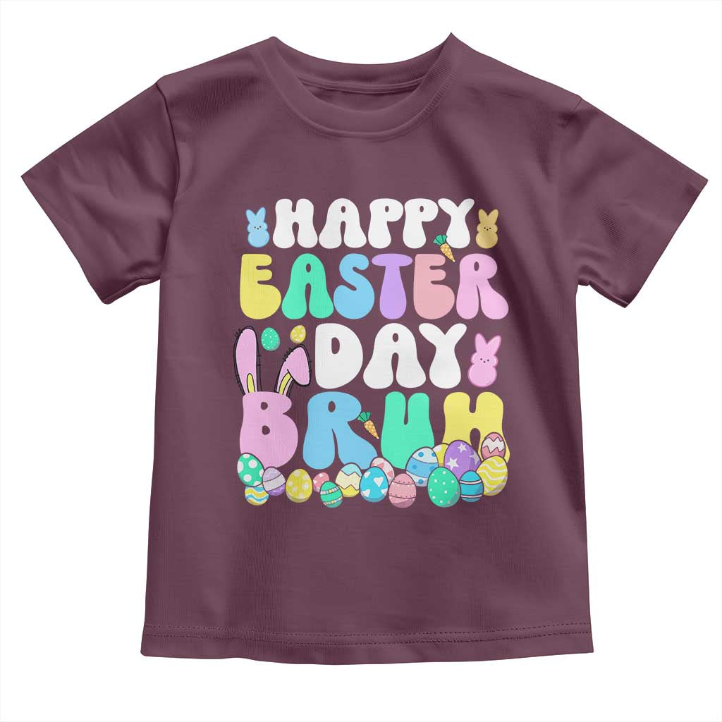 Bruh Easter Toddler T Shirt Teens Boys Kids Cute Bunny Eggs - Wonder Print Shop