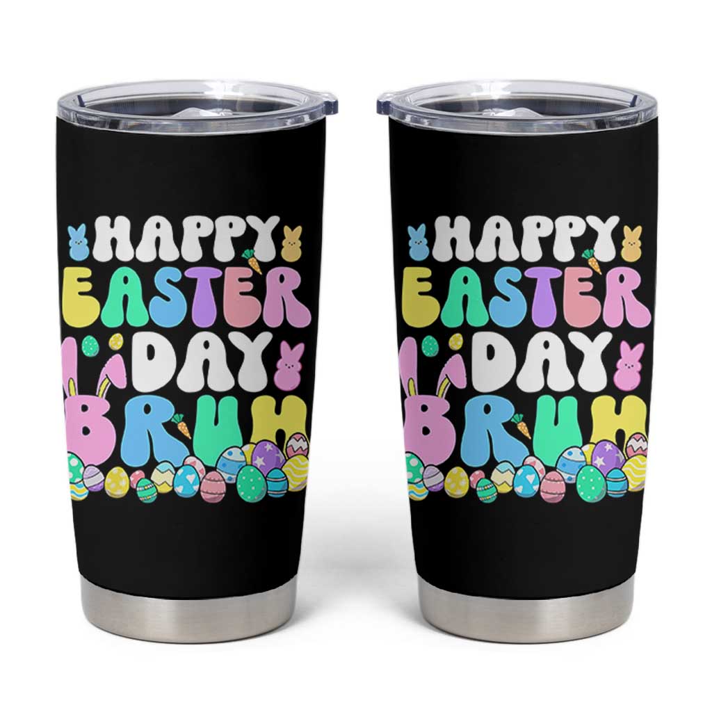Bruh Easter Tumbler Cup Teens Boys Kids Cute Bunny Eggs - Wonder Print Shop