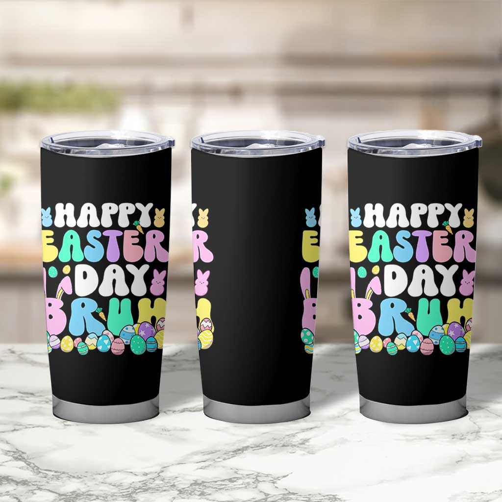 Bruh Easter Tumbler Cup Teens Boys Kids Cute Bunny Eggs - Wonder Print Shop