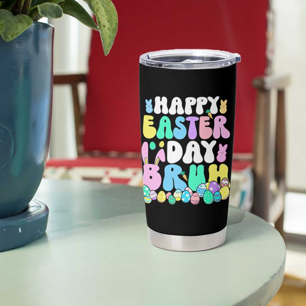 Bruh Easter Tumbler Cup Teens Boys Kids Cute Bunny Eggs - Wonder Print Shop
