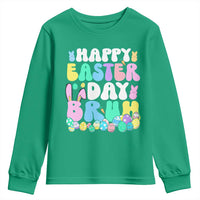 Bruh Easter Youth Sweatshirt Teens Boys Kids Cute Bunny Eggs - Wonder Print Shop