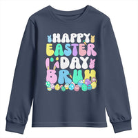 Bruh Easter Youth Sweatshirt Teens Boys Kids Cute Bunny Eggs - Wonder Print Shop