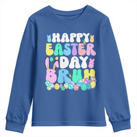 Bruh Easter Youth Sweatshirt Teens Boys Kids Cute Bunny Eggs - Wonder Print Shop