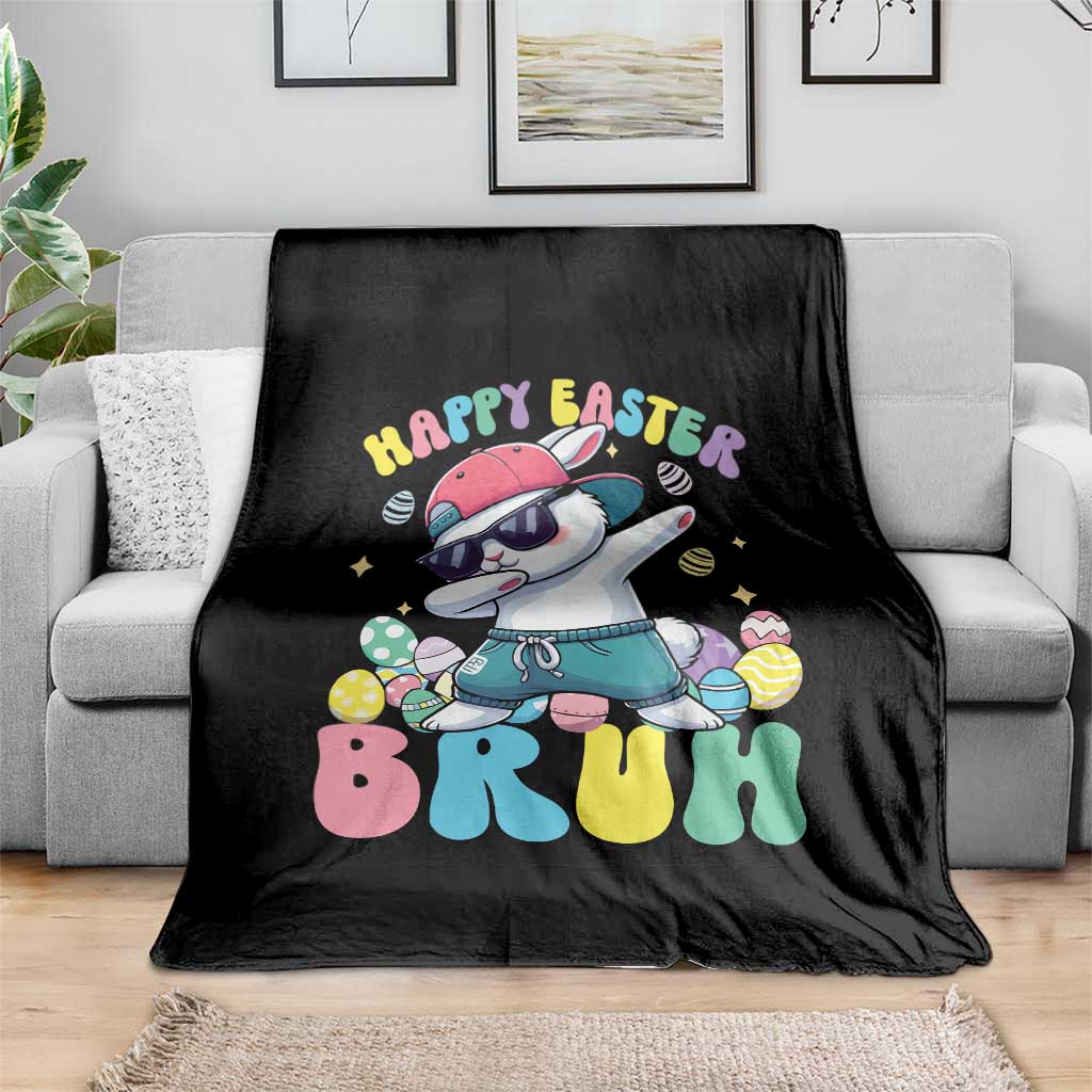 Bruh Easter Throw Blanket Funny Bunny Dab Rabbit Dance - Wonder Print Shop