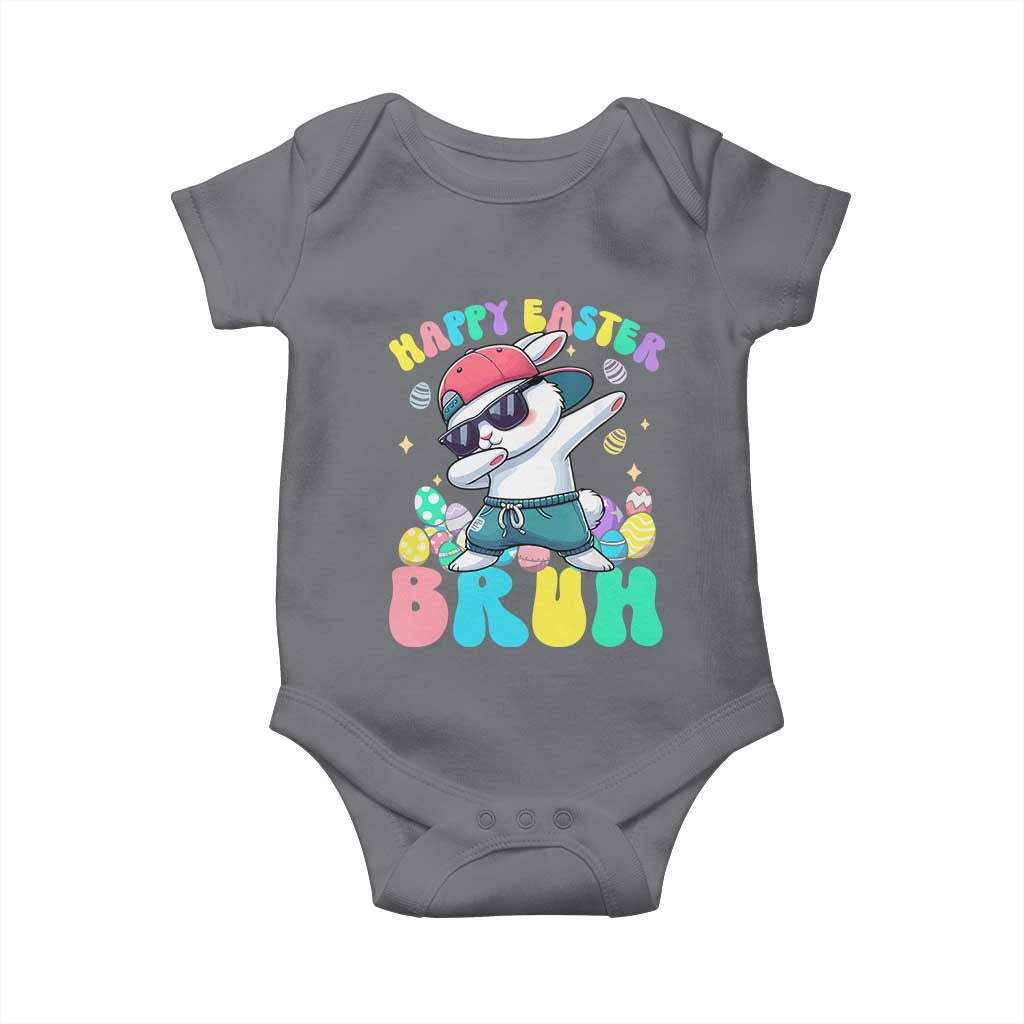 Bruh Easter Baby Onesie Funny Bunny Dab Rabbit Dance - Wonder Print Shop