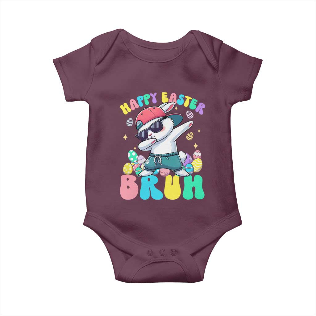Bruh Easter Baby Onesie Funny Bunny Dab Rabbit Dance - Wonder Print Shop