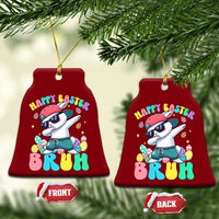 Bruh Easter Ceramic Ornament Funny Bunny Dab Rabbit Dance - Wonder Print Shop