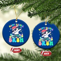 Bruh Easter Ceramic Ornament Funny Bunny Dab Rabbit Dance - Wonder Print Shop