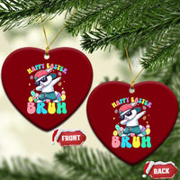 Bruh Easter Ceramic Ornament Funny Bunny Dab Rabbit Dance - Wonder Print Shop