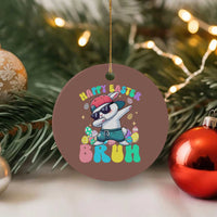 Bruh Easter Ceramic Ornament Funny Bunny Dab Rabbit Dance - Wonder Print Shop