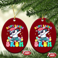 Bruh Easter Ceramic Ornament Funny Bunny Dab Rabbit Dance - Wonder Print Shop