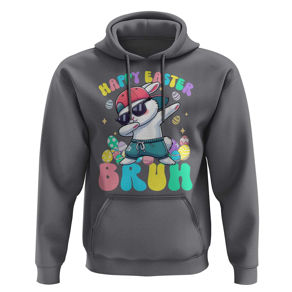 Bruh Easter Hoodie Funny Bunny Dab Rabbit Dance - Wonder Print Shop