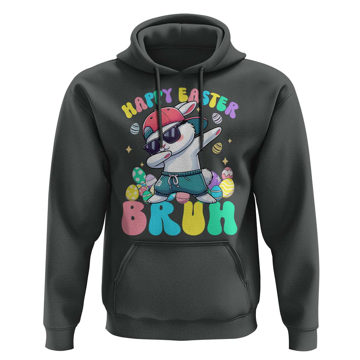Bruh Easter Hoodie Funny Bunny Dab Rabbit Dance - Wonder Print Shop