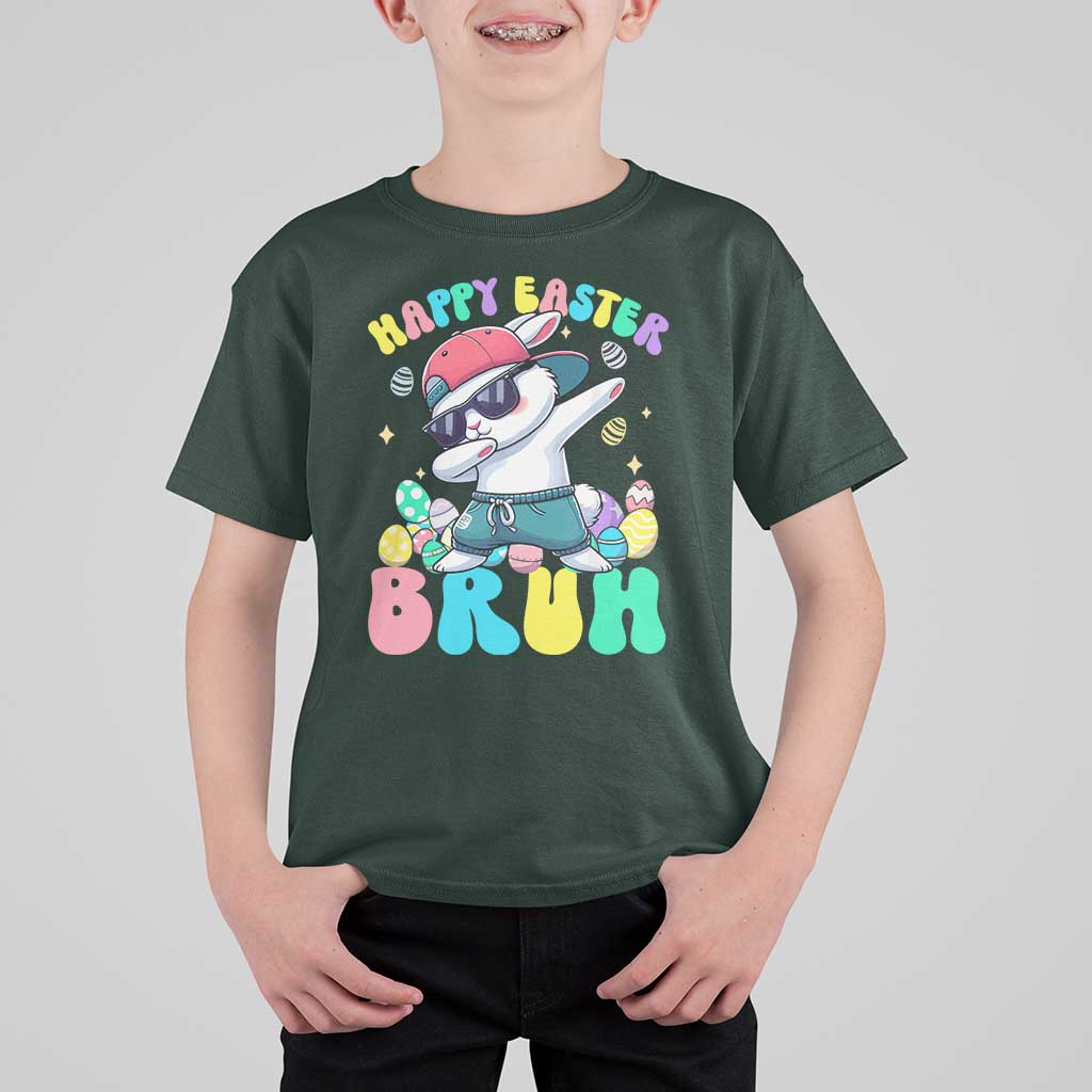 Bruh Easter T Shirt For Kid Funny Bunny Dab Rabbit Dance - Wonder Print Shop