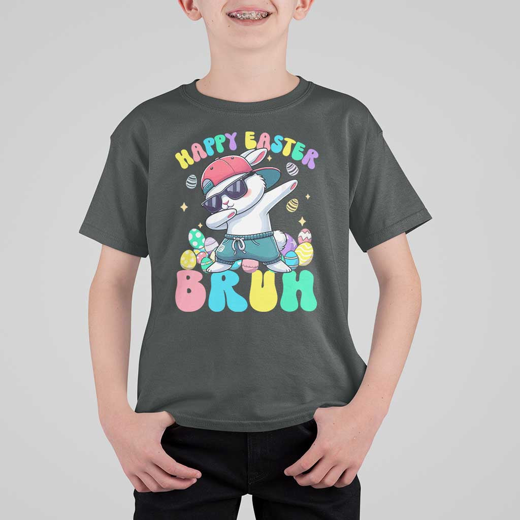 Bruh Easter T Shirt For Kid Funny Bunny Dab Rabbit Dance - Wonder Print Shop