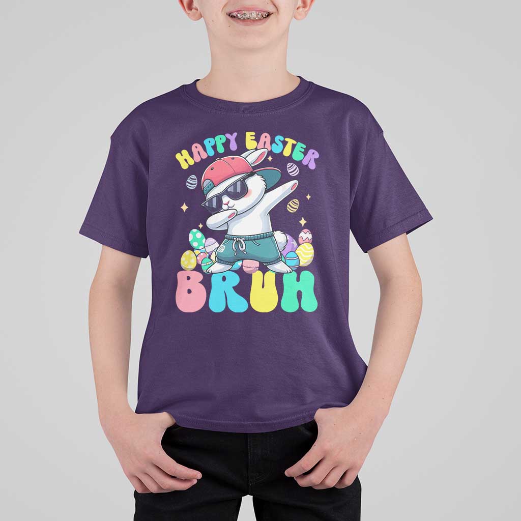 Bruh Easter T Shirt For Kid Funny Bunny Dab Rabbit Dance - Wonder Print Shop