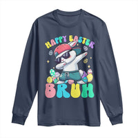 Bruh Easter Long Sleeve Shirt Funny Bunny Dab Rabbit Dance - Wonder Print Shop