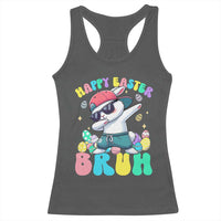 Bruh Easter Racerback Tank Top Funny Bunny Dab Rabbit Dance - Wonder Print Shop