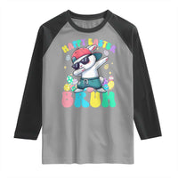 Bruh Easter Raglan Shirt Funny Bunny Dab Rabbit Dance - Wonder Print Shop