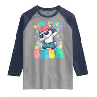 Bruh Easter Raglan Shirt Funny Bunny Dab Rabbit Dance - Wonder Print Shop