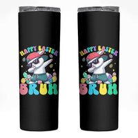 Bruh Easter Skinny Tumbler Funny Bunny Dab Rabbit Dance - Wonder Print Shop