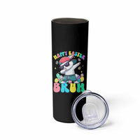 Bruh Easter Skinny Tumbler Funny Bunny Dab Rabbit Dance - Wonder Print Shop
