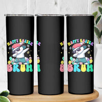 Bruh Easter Skinny Tumbler Funny Bunny Dab Rabbit Dance - Wonder Print Shop