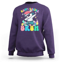Bruh Easter Sweatshirt Funny Bunny Dab Rabbit Dance - Wonder Print Shop