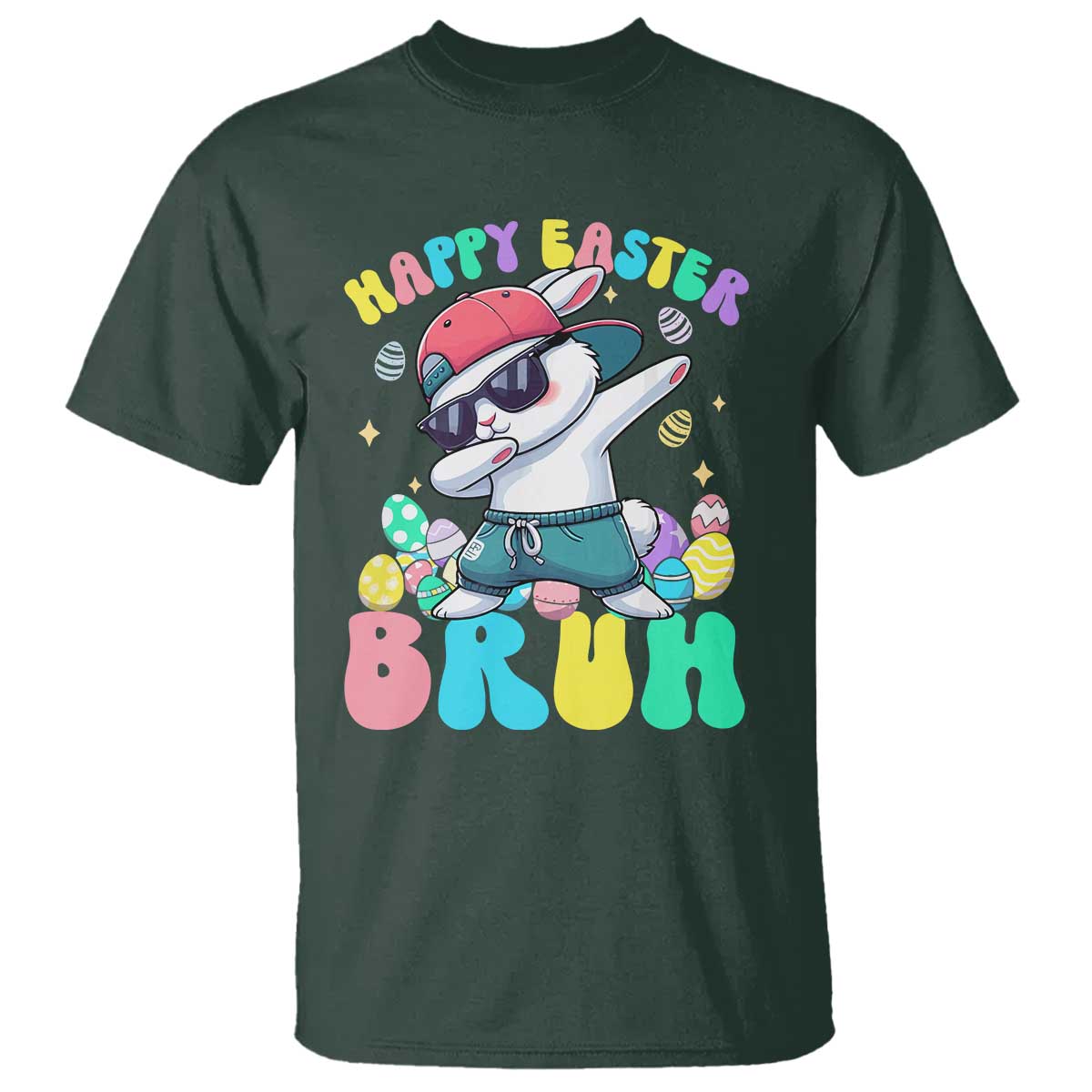 Bruh Easter T Shirt Funny Bunny Dab Rabbit Dance - Wonder Print Shop
