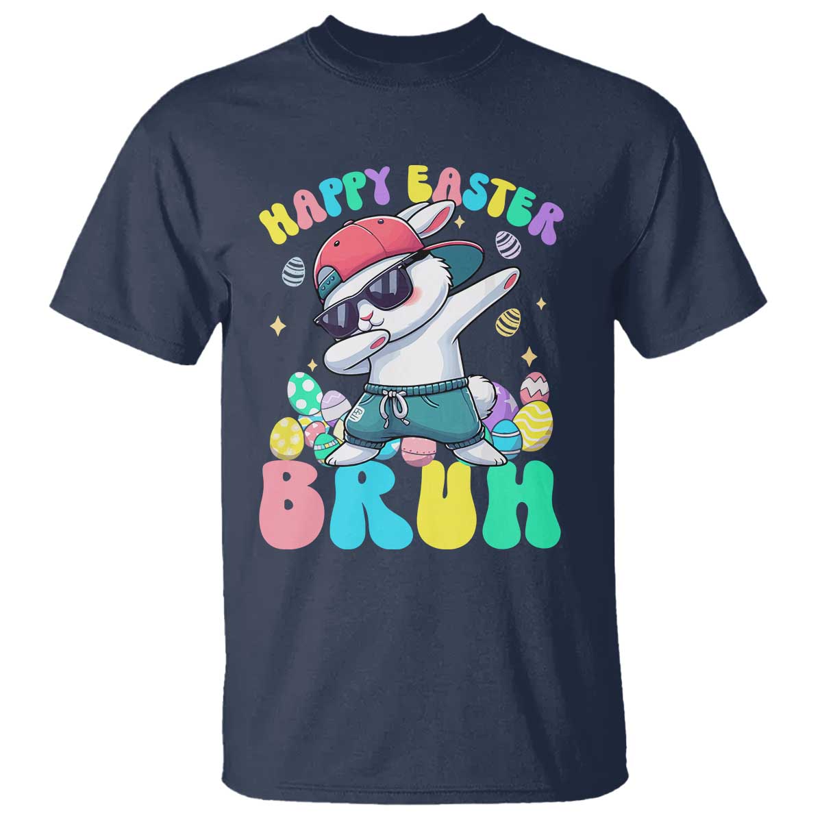 Bruh Easter T Shirt Funny Bunny Dab Rabbit Dance - Wonder Print Shop