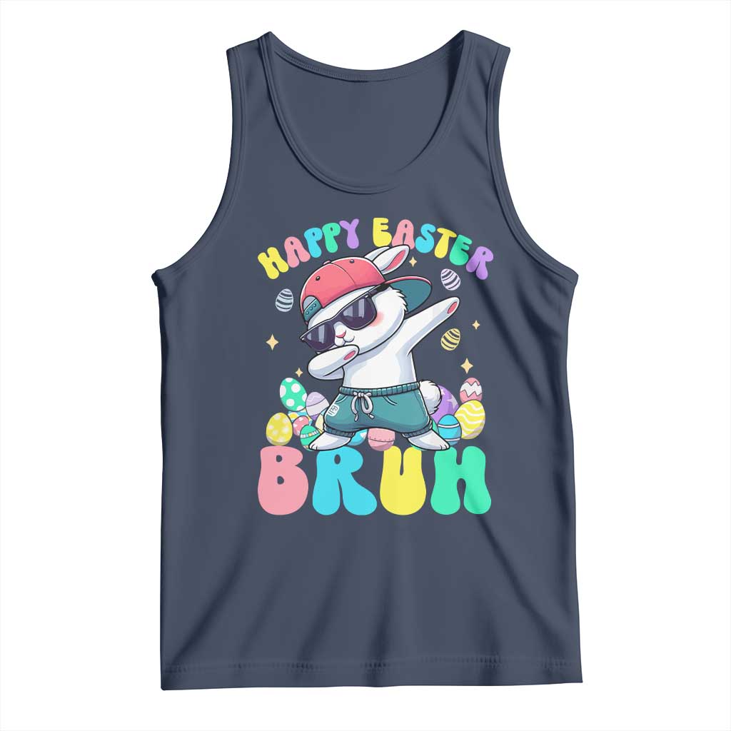 Bruh Easter Tank Top Funny Bunny Dab Rabbit Dance - Wonder Print Shop
