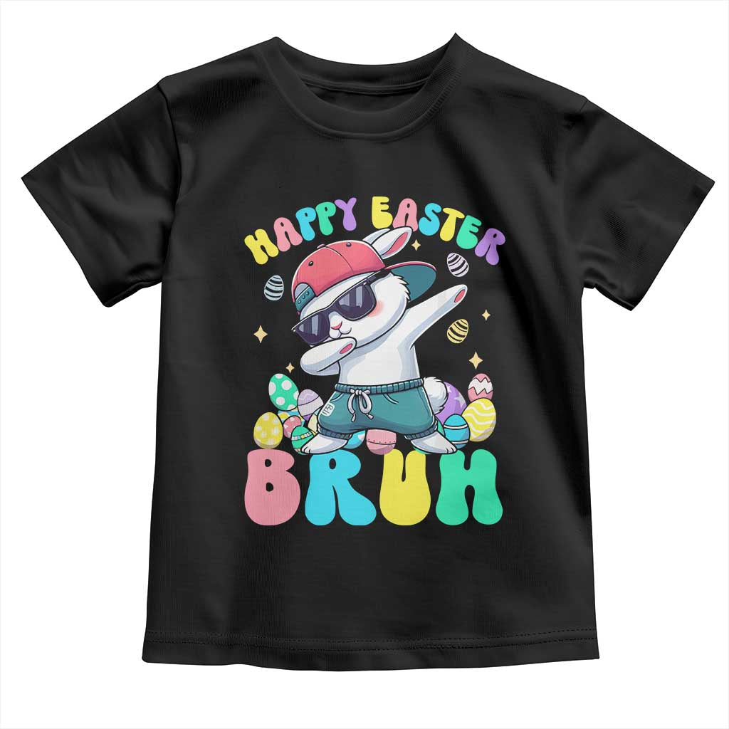 Bruh Easter Toddler T Shirt Funny Bunny Dab Rabbit Dance - Wonder Print Shop