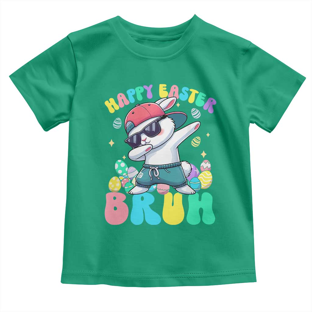 Bruh Easter Toddler T Shirt Funny Bunny Dab Rabbit Dance - Wonder Print Shop