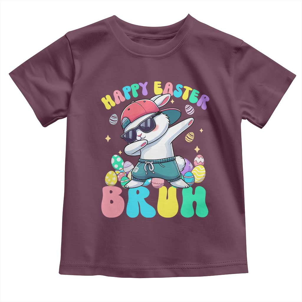 Bruh Easter Toddler T Shirt Funny Bunny Dab Rabbit Dance - Wonder Print Shop