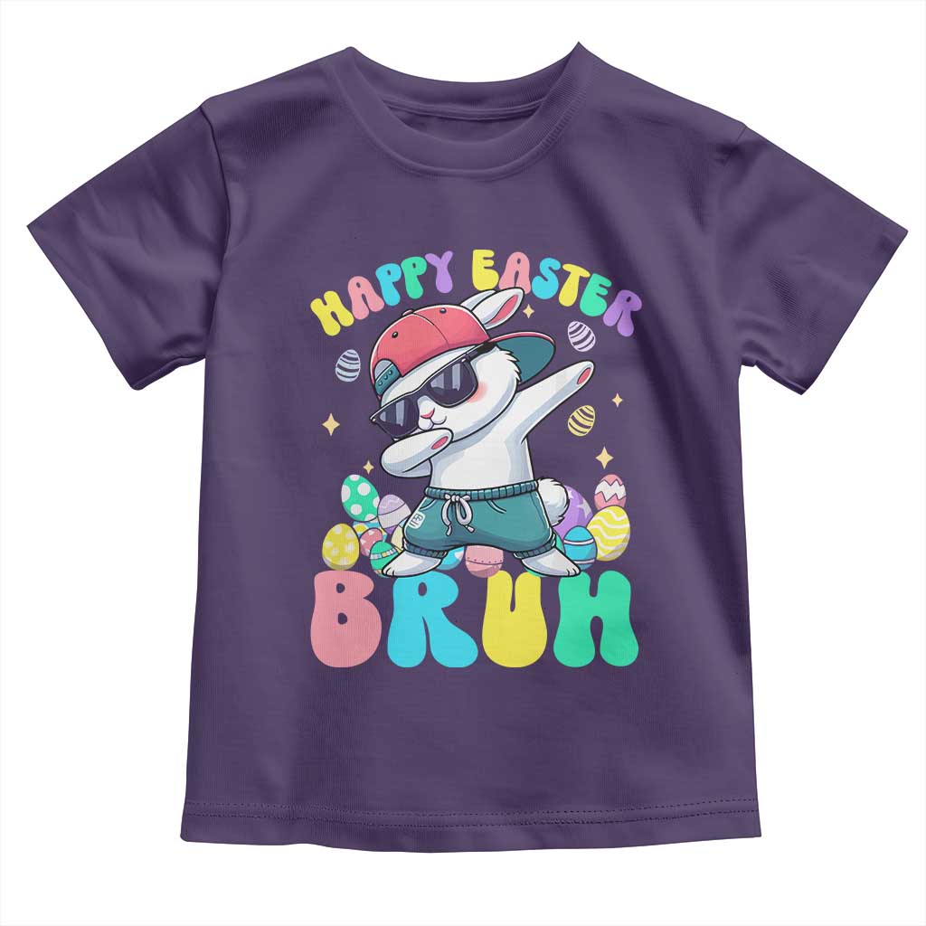 Bruh Easter Toddler T Shirt Funny Bunny Dab Rabbit Dance - Wonder Print Shop