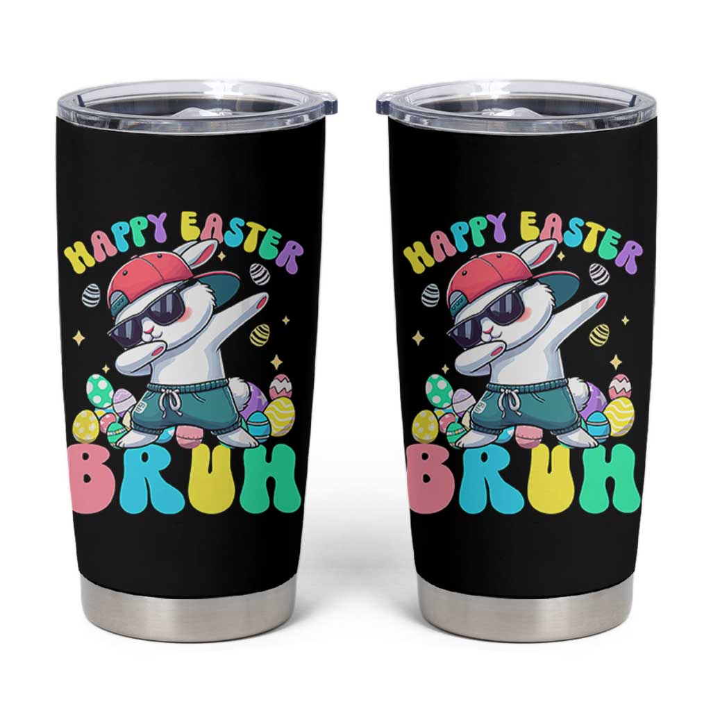 Bruh Easter Tumbler Cup Funny Bunny Dab Rabbit Dance - Wonder Print Shop