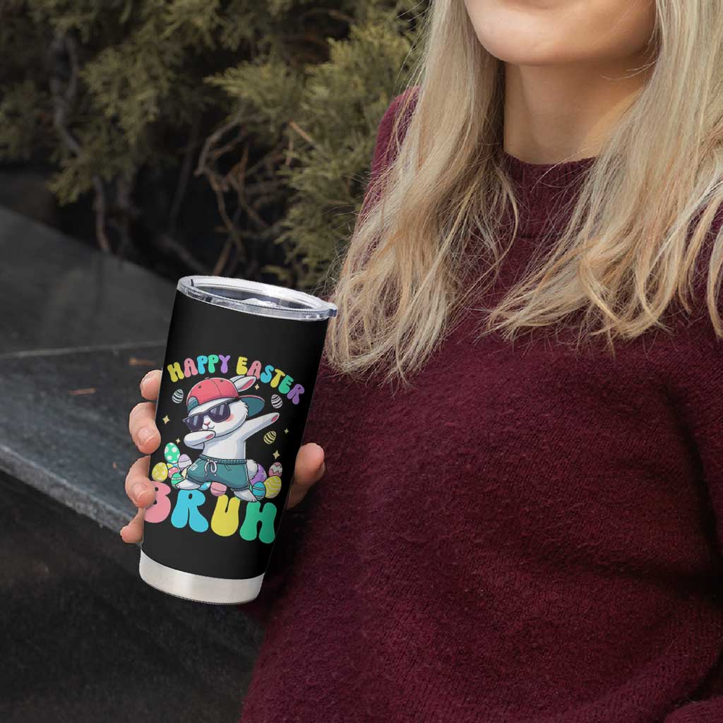 Bruh Easter Tumbler Cup Funny Bunny Dab Rabbit Dance - Wonder Print Shop