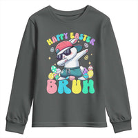 Bruh Easter Youth Sweatshirt Funny Bunny Dab Rabbit Dance - Wonder Print Shop