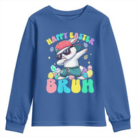 Bruh Easter Youth Sweatshirt Funny Bunny Dab Rabbit Dance - Wonder Print Shop