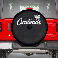 Cardinal Lovers Spare Tire Cover Vintage Script Heart Graphic