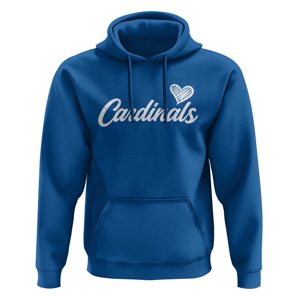 Cardinal Lovers Hoodie Vintage Script Heart Graphic