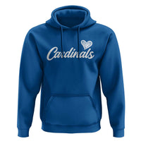 Cardinal Lovers Hoodie Vintage Script Heart Graphic
