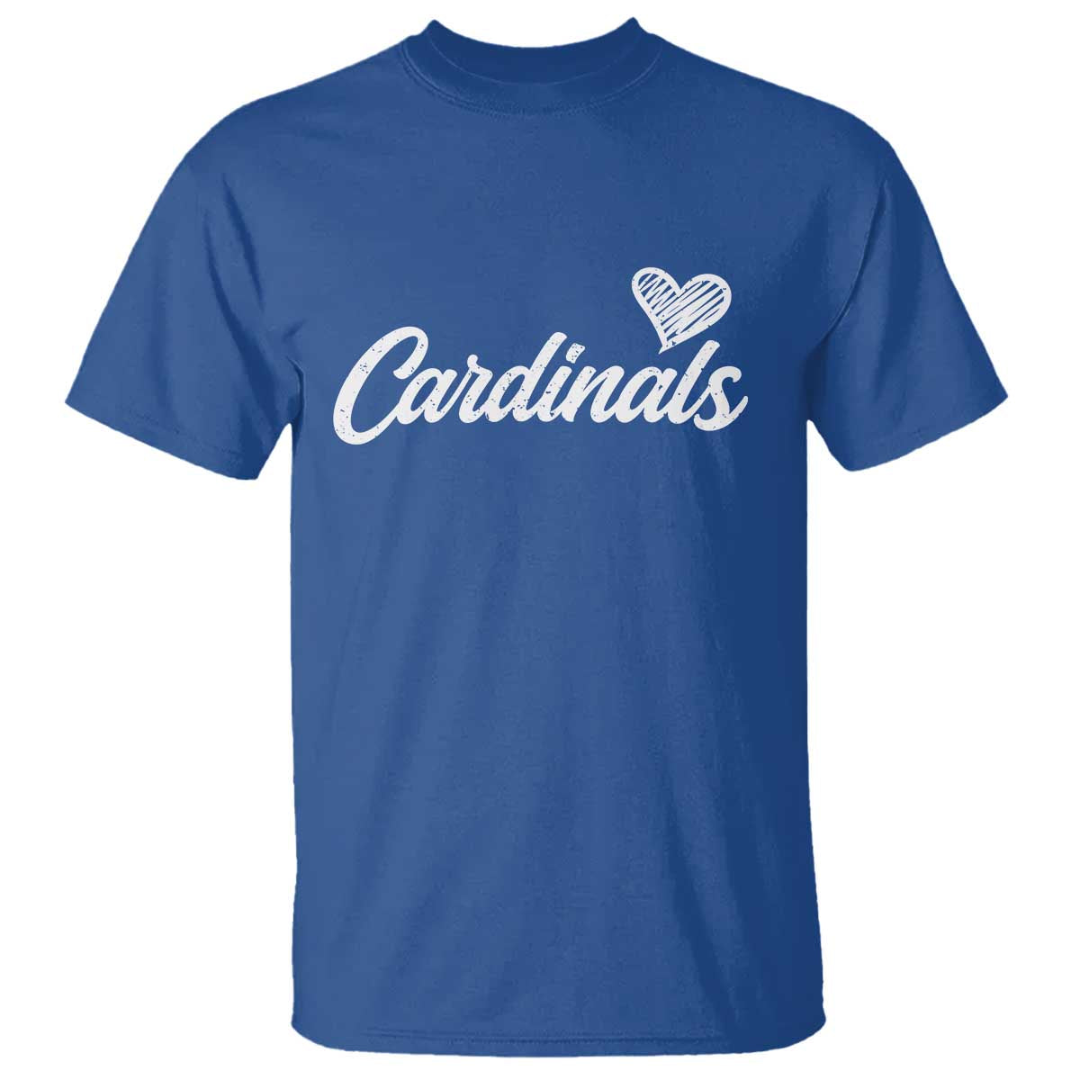 Cardinal Lovers T Shirt Vintage Script Heart Graphic