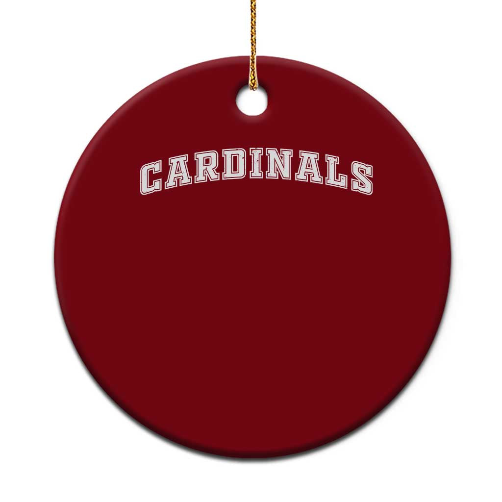 Cardinal Lovers Ceramic Ornament Retro Varsity College Graphic