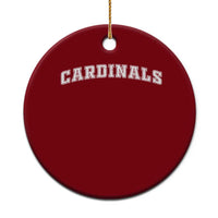 Cardinal Lovers Ceramic Ornament Retro Varsity College Graphic