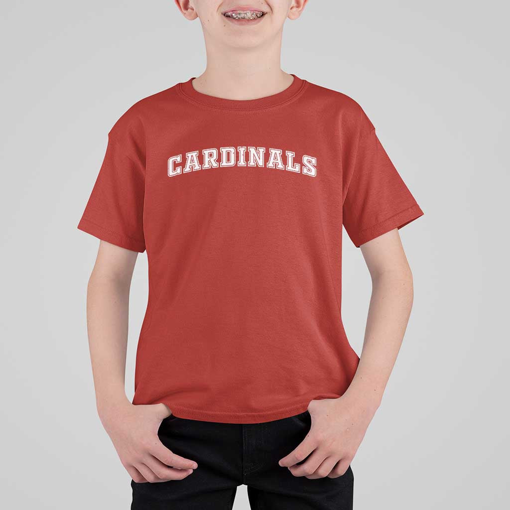 Cardinal Lovers T Shirt For Kid Retro Varsity College Graphic