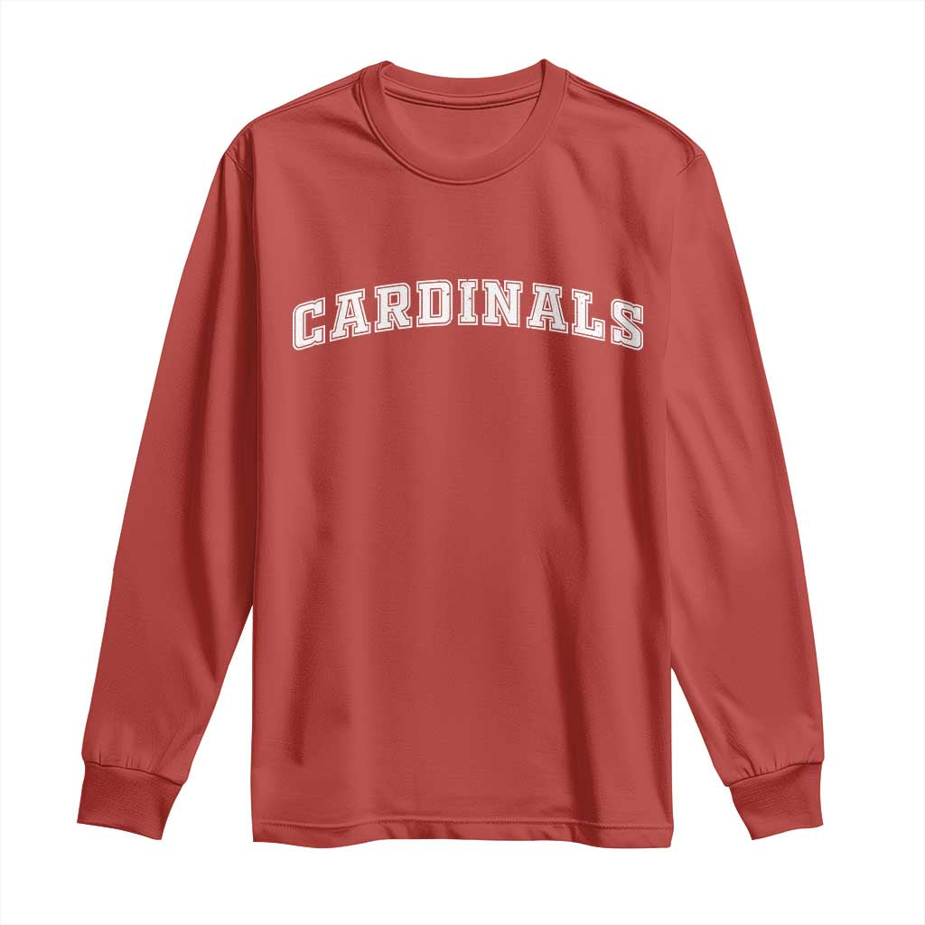 Cardinal Lovers Long Sleeve Shirt Retro Varsity College Graphic