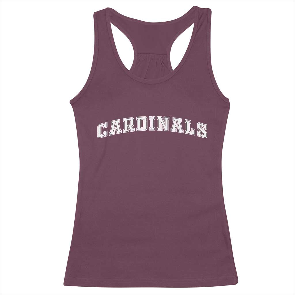 Cardinal Lovers Racerback Tank Top Retro Varsity College Graphic